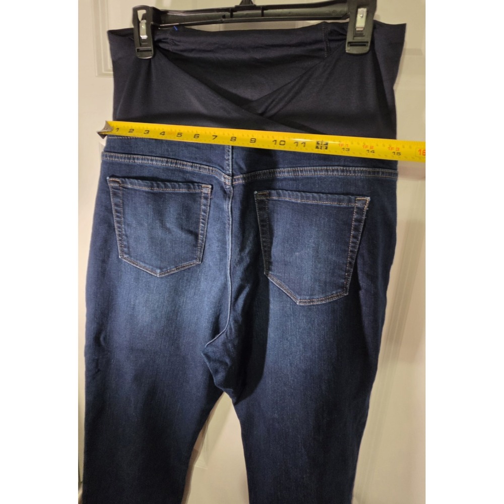 Isabel Maternity Ingrid & Isabel Skinny Jeans Womens 14/32R Dark Wash Full Panel - Picture 7 of 10
